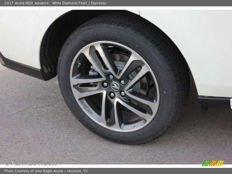 White Diamond Pearl / Espresso 2017 Acura MDX Advance