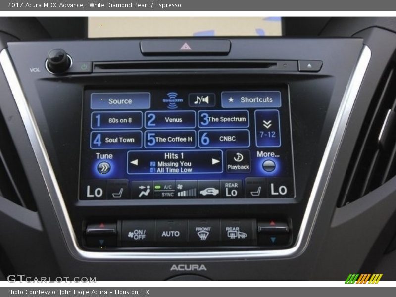 White Diamond Pearl / Espresso 2017 Acura MDX Advance