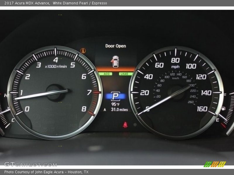 White Diamond Pearl / Espresso 2017 Acura MDX Advance