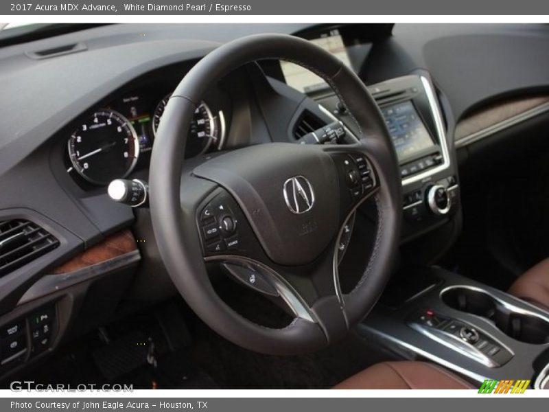 White Diamond Pearl / Espresso 2017 Acura MDX Advance
