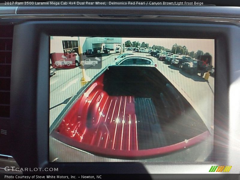 Delmonico Red Pearl / Canyon Brown/Light Frost Beige 2017 Ram 3500 Laramie Mega Cab 4x4 Dual Rear Wheel