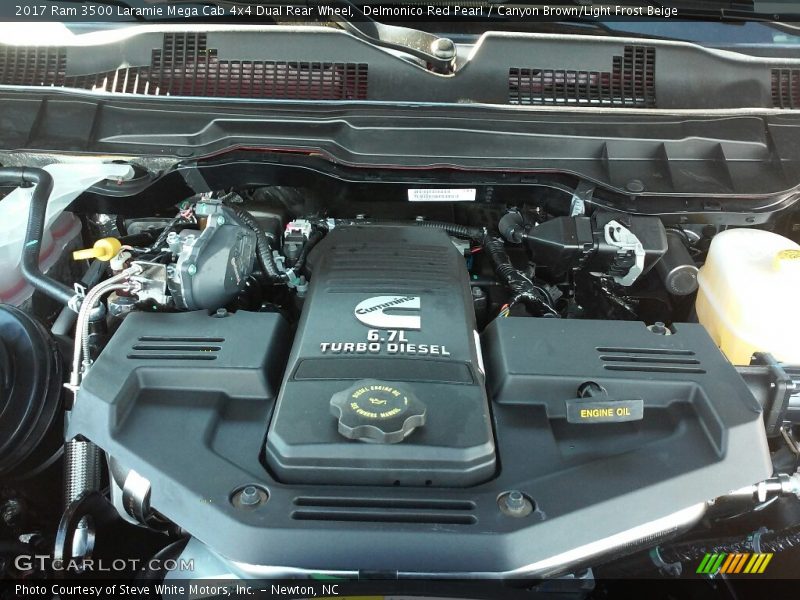  2017 3500 Laramie Mega Cab 4x4 Dual Rear Wheel Engine - 6.7 Liter OHV 24-Valve Cummins Turbo-Diesel Inline 6 Cylinder