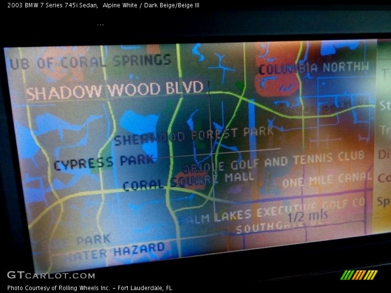 Alpine White / Dark Beige/Beige III 2003 BMW 7 Series 745i Sedan