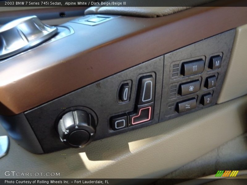 Alpine White / Dark Beige/Beige III 2003 BMW 7 Series 745i Sedan