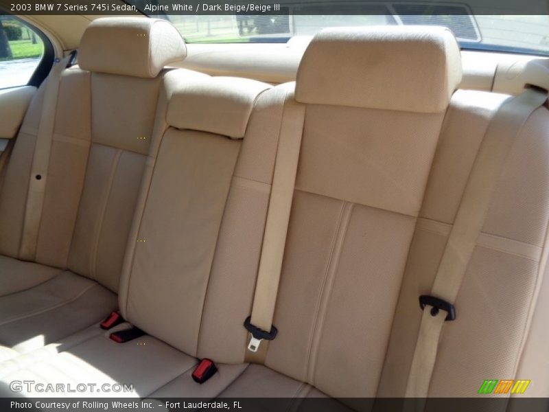 Alpine White / Dark Beige/Beige III 2003 BMW 7 Series 745i Sedan