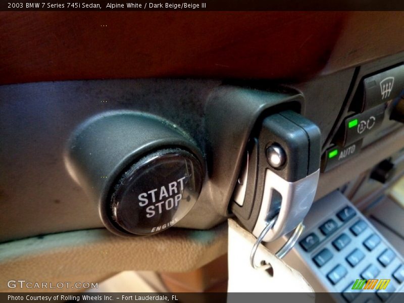 Alpine White / Dark Beige/Beige III 2003 BMW 7 Series 745i Sedan