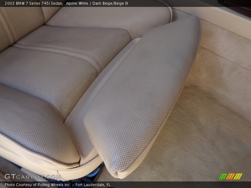 Alpine White / Dark Beige/Beige III 2003 BMW 7 Series 745i Sedan