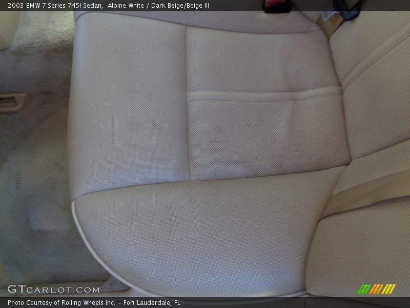 Alpine White / Dark Beige/Beige III 2003 BMW 7 Series 745i Sedan