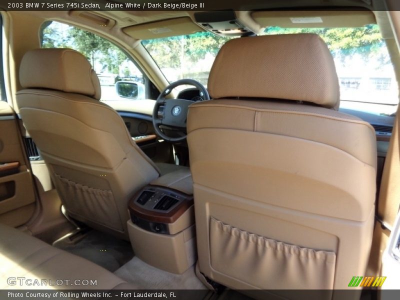 Alpine White / Dark Beige/Beige III 2003 BMW 7 Series 745i Sedan