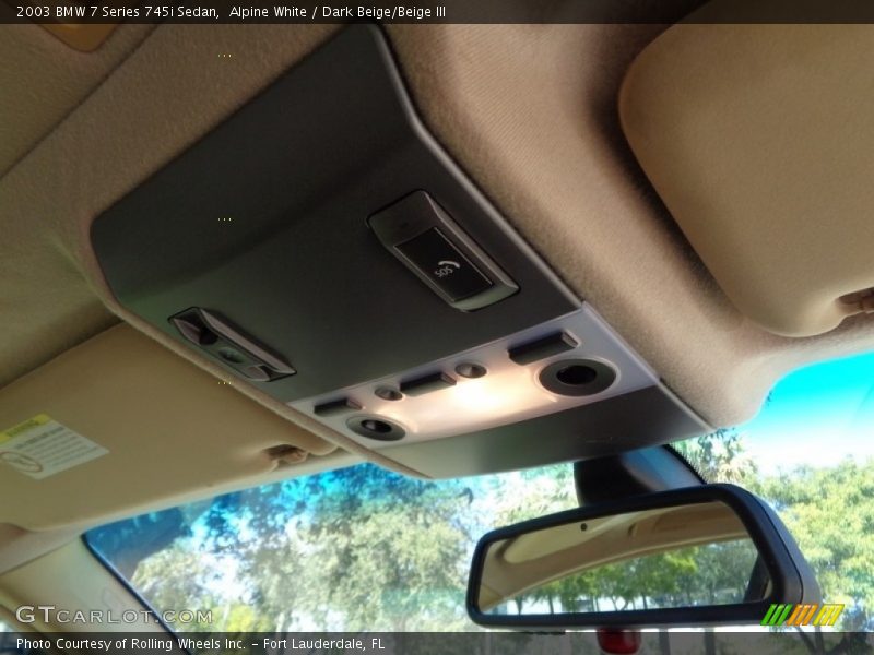 Alpine White / Dark Beige/Beige III 2003 BMW 7 Series 745i Sedan
