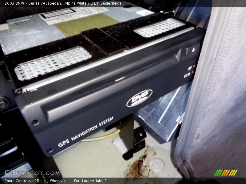 Alpine White / Dark Beige/Beige III 2003 BMW 7 Series 745i Sedan