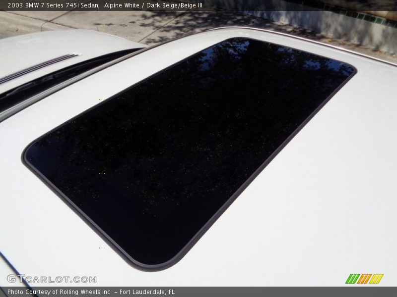 Alpine White / Dark Beige/Beige III 2003 BMW 7 Series 745i Sedan