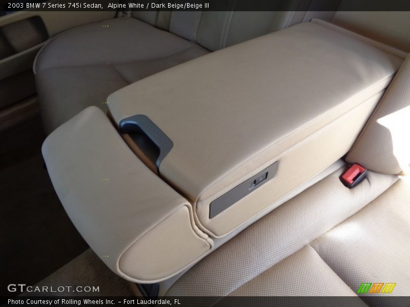 Alpine White / Dark Beige/Beige III 2003 BMW 7 Series 745i Sedan