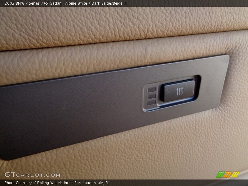 Alpine White / Dark Beige/Beige III 2003 BMW 7 Series 745i Sedan