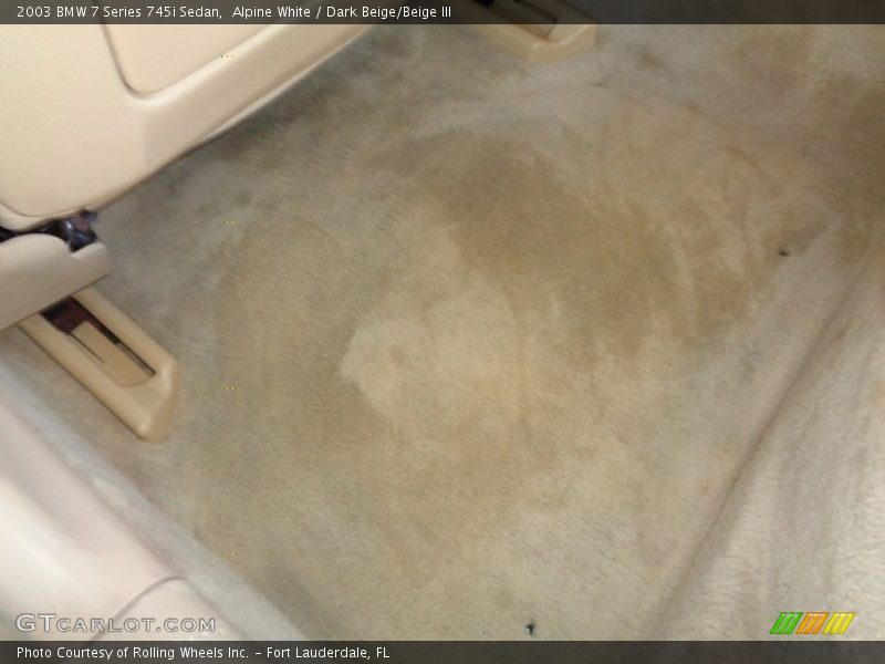 Alpine White / Dark Beige/Beige III 2003 BMW 7 Series 745i Sedan