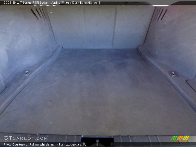 Alpine White / Dark Beige/Beige III 2003 BMW 7 Series 745i Sedan