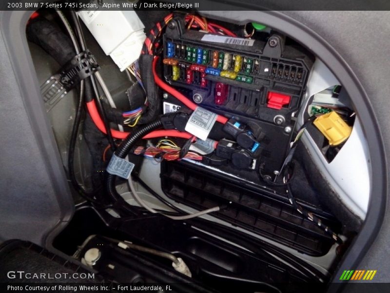 Alpine White / Dark Beige/Beige III 2003 BMW 7 Series 745i Sedan