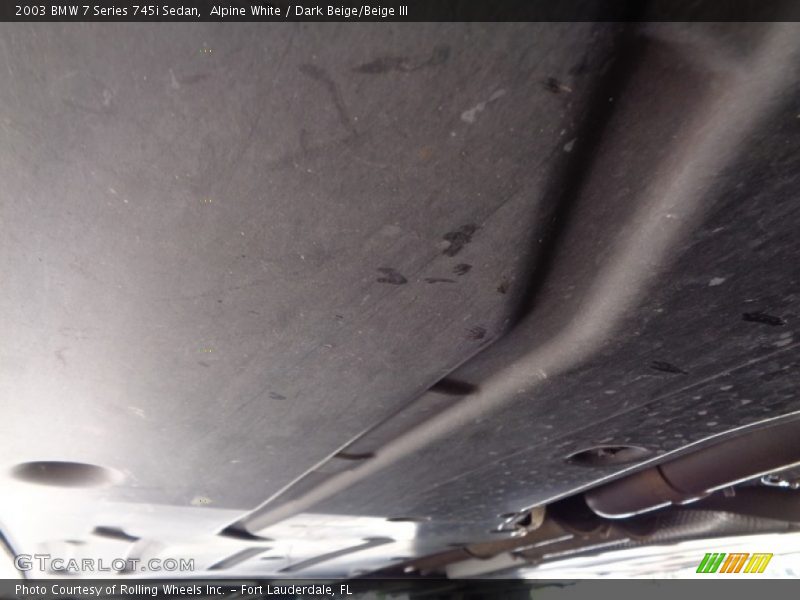 Alpine White / Dark Beige/Beige III 2003 BMW 7 Series 745i Sedan