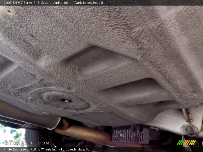 Undercarriage of 2003 7 Series 745i Sedan