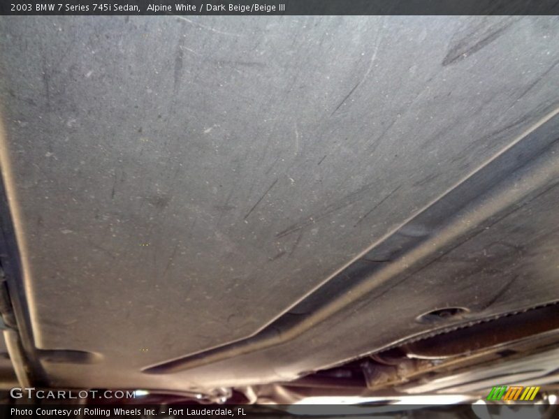 Alpine White / Dark Beige/Beige III 2003 BMW 7 Series 745i Sedan