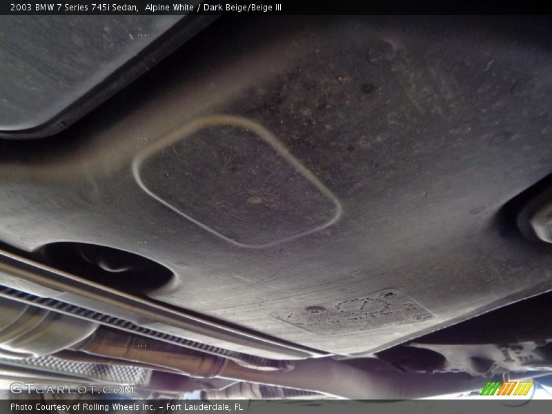 Alpine White / Dark Beige/Beige III 2003 BMW 7 Series 745i Sedan