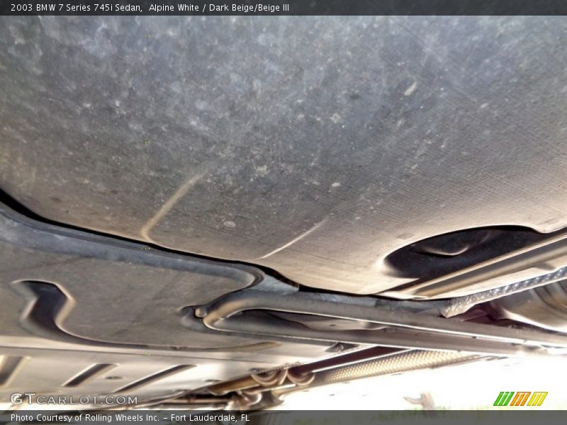 Alpine White / Dark Beige/Beige III 2003 BMW 7 Series 745i Sedan