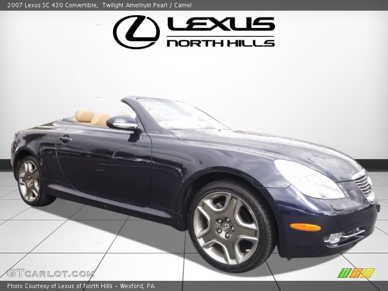 Twilight Amethyst Pearl / Camel 2007 Lexus SC 430 Convertible