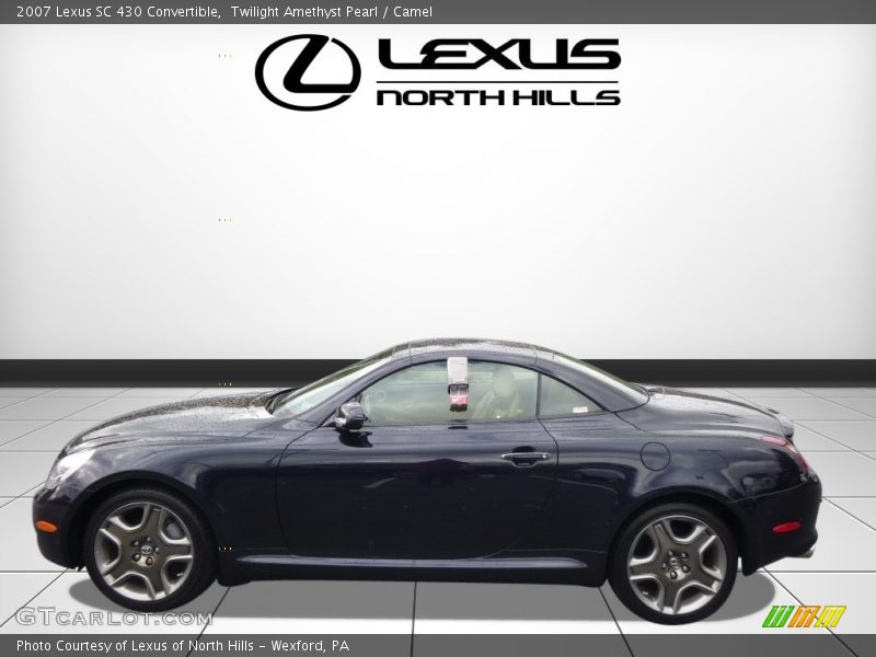 Twilight Amethyst Pearl / Camel 2007 Lexus SC 430 Convertible