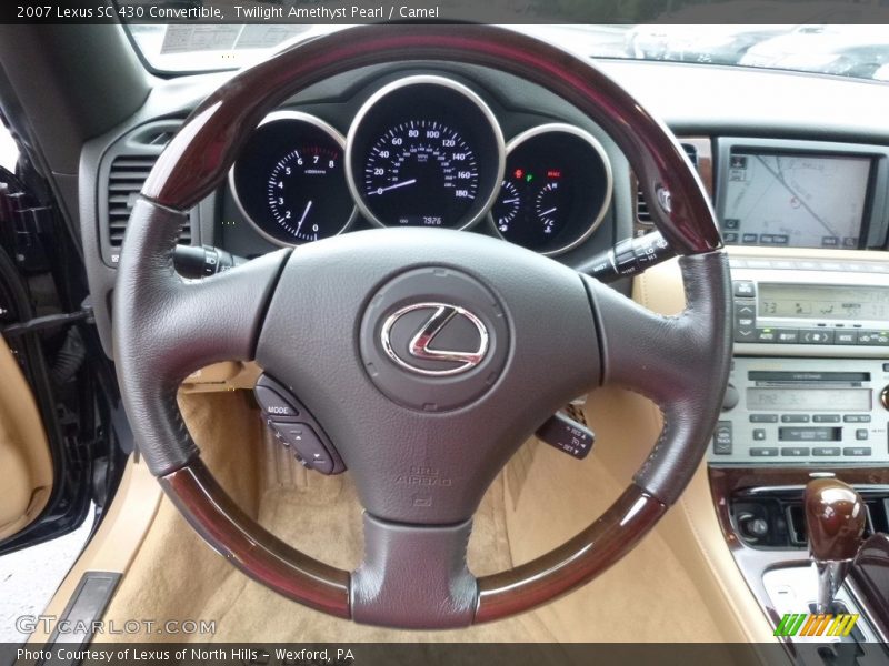 Twilight Amethyst Pearl / Camel 2007 Lexus SC 430 Convertible