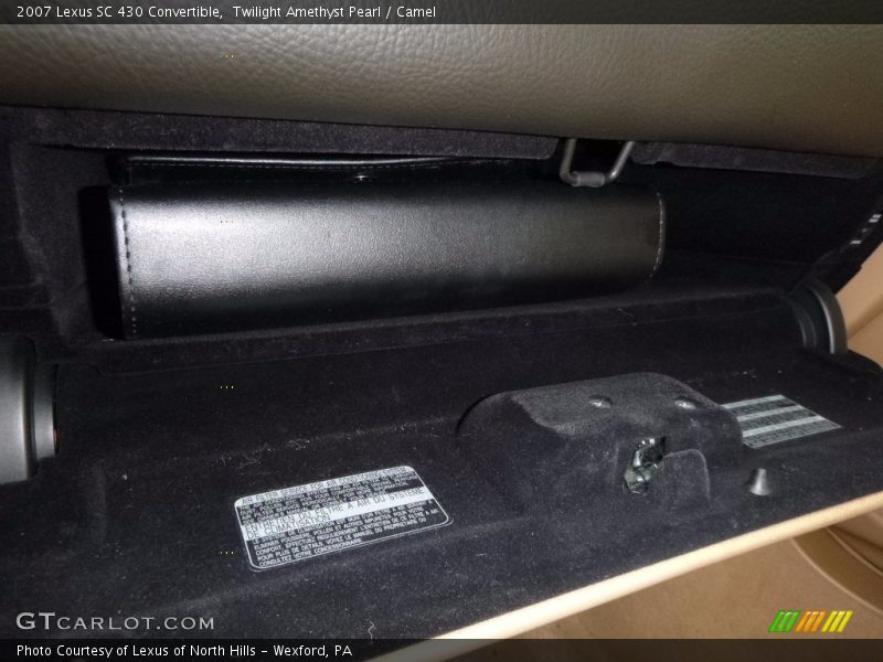 Twilight Amethyst Pearl / Camel 2007 Lexus SC 430 Convertible