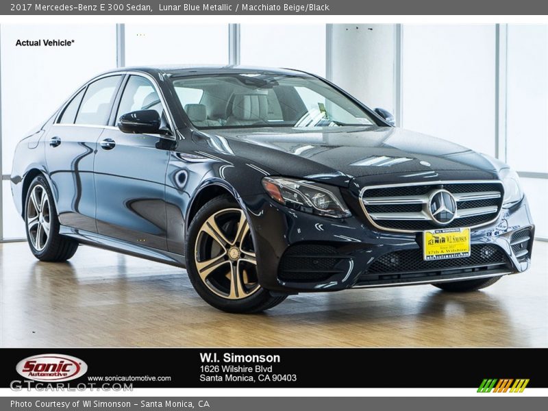 Lunar Blue Metallic / Macchiato Beige/Black 2017 Mercedes-Benz E 300 Sedan