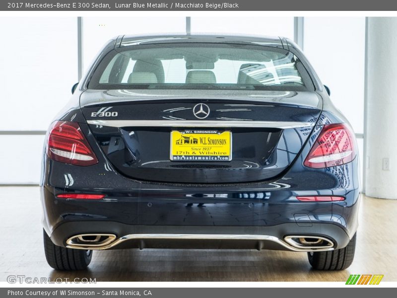 Lunar Blue Metallic / Macchiato Beige/Black 2017 Mercedes-Benz E 300 Sedan