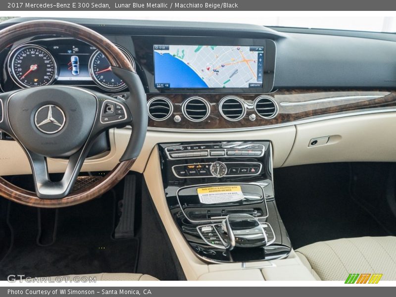 Lunar Blue Metallic / Macchiato Beige/Black 2017 Mercedes-Benz E 300 Sedan
