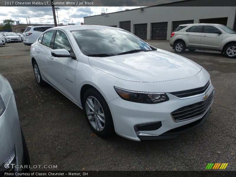 Summit White / Jet Black 2017 Chevrolet Malibu LT