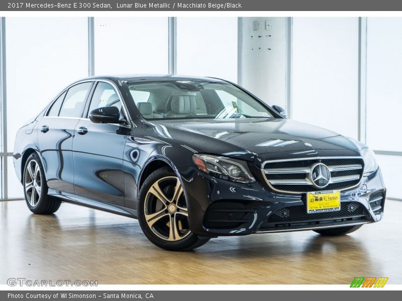 Lunar Blue Metallic / Macchiato Beige/Black 2017 Mercedes-Benz E 300 Sedan