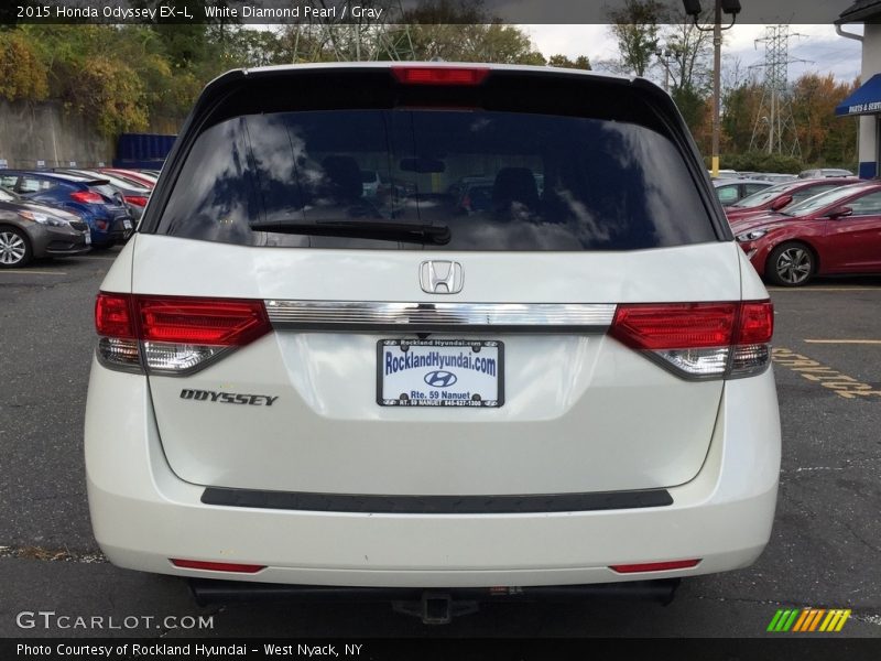 White Diamond Pearl / Gray 2015 Honda Odyssey EX-L