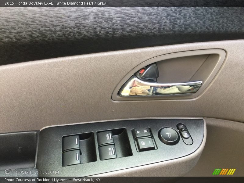 White Diamond Pearl / Gray 2015 Honda Odyssey EX-L