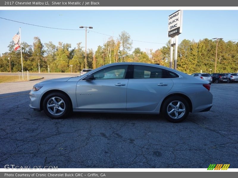 Silver Ice Metallic / Jet Black 2017 Chevrolet Malibu LS