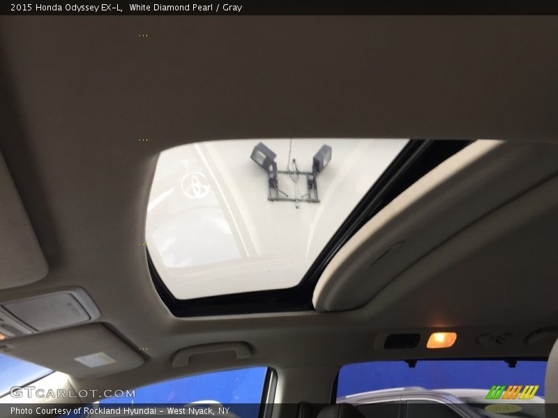 White Diamond Pearl / Gray 2015 Honda Odyssey EX-L