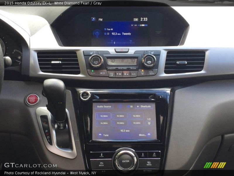 White Diamond Pearl / Gray 2015 Honda Odyssey EX-L