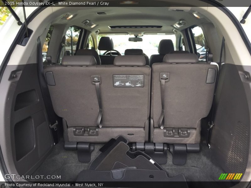 White Diamond Pearl / Gray 2015 Honda Odyssey EX-L