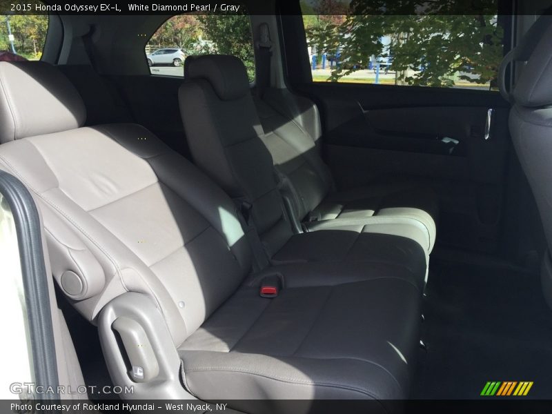 White Diamond Pearl / Gray 2015 Honda Odyssey EX-L
