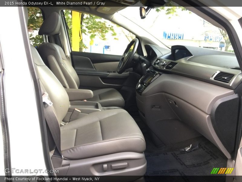 White Diamond Pearl / Gray 2015 Honda Odyssey EX-L