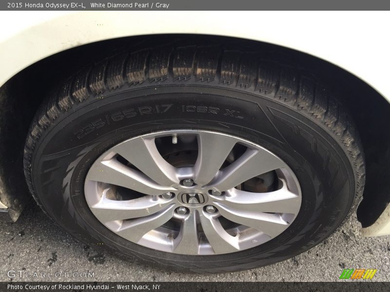 White Diamond Pearl / Gray 2015 Honda Odyssey EX-L