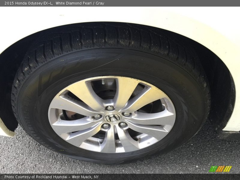 White Diamond Pearl / Gray 2015 Honda Odyssey EX-L