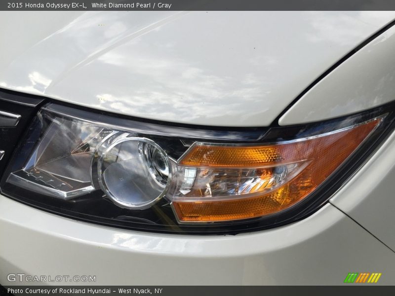 White Diamond Pearl / Gray 2015 Honda Odyssey EX-L