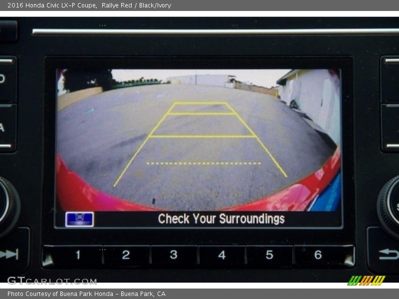 Rallye Red / Black/Ivory 2016 Honda Civic LX-P Coupe
