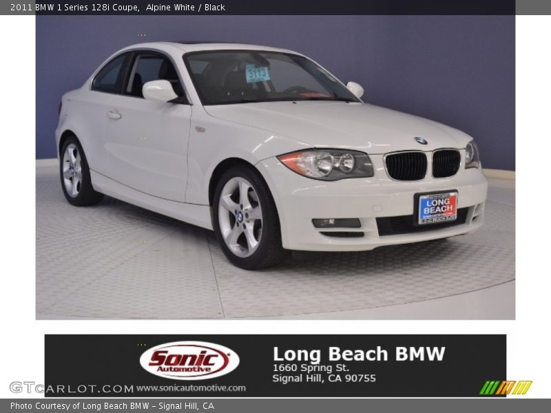 Alpine White / Black 2011 BMW 1 Series 128i Coupe