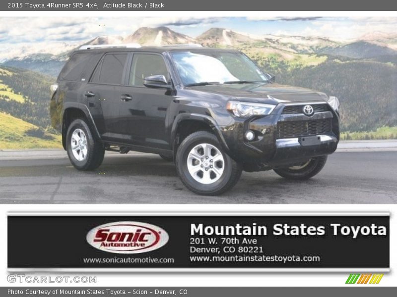 Attitude Black / Black 2015 Toyota 4Runner SR5 4x4