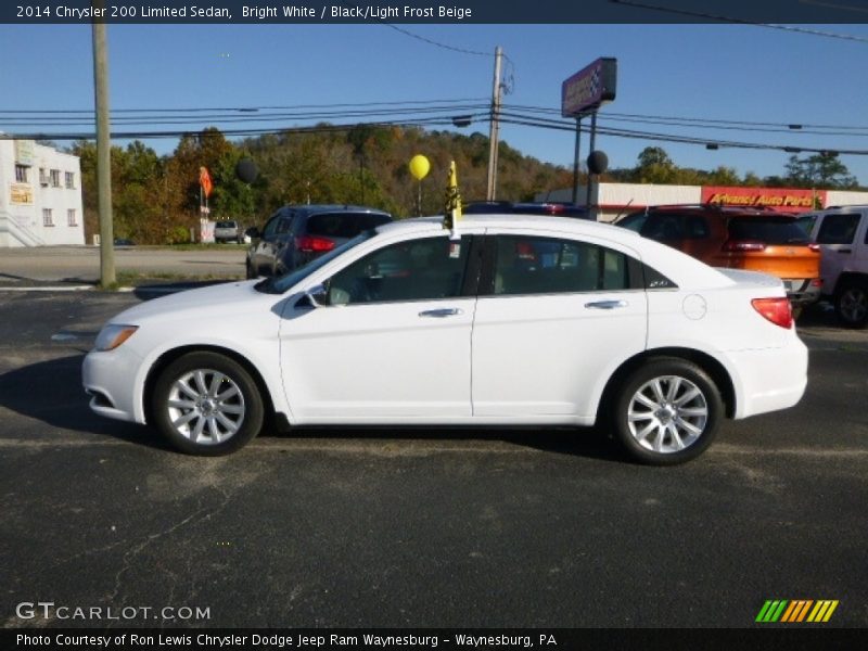 Bright White / Black/Light Frost Beige 2014 Chrysler 200 Limited Sedan